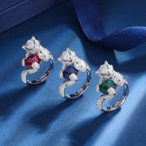 Charms Trend Personality Animal Leopard Ring  -JW00423-Veeddydropshipping
