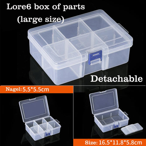Container Plastic Box Practical Adjustable Compartment-HA00784-Veeddydropshipping