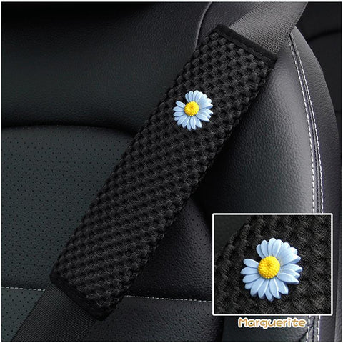 Flower Breathable Auto Seat Belt Covers Cushion Protector Safety Belts-AM01511-Veeddydropshipping