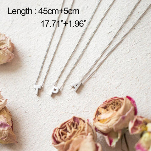 Women Tiny Letter A-Z Initial Necklaces Stainless Steel Jewelry-JW01177-Veeddydropshipping