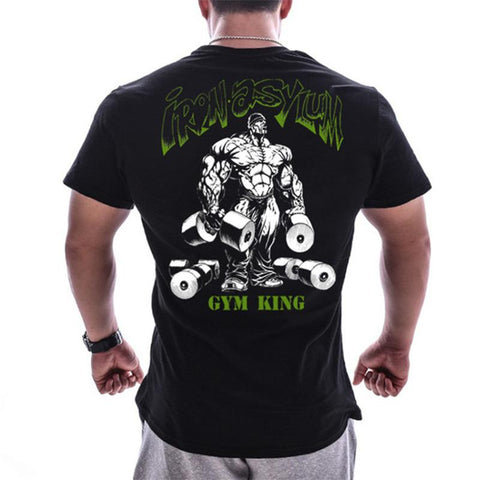 New Fitness Suit O-Neck Short Sleeve Men's T-shirt Top-Veeddydropshipping