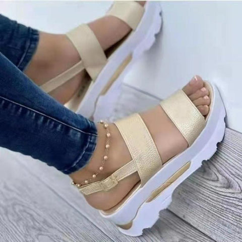 Platform Shoes Summer Beach Sandalias Mujer Casual Elegant Wedges-BS00816-Veeddydropshipping