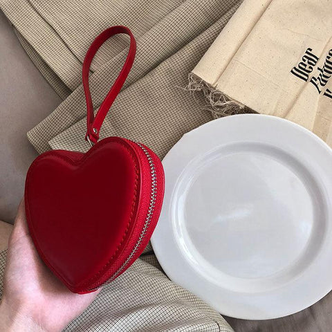 Heart Shaped HandBag Female Plush Love Coin Wallet Valentine&#39;s-BS00190-Veeddydropshipping