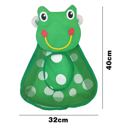 Cute Duck Frog Baby Bath Toys Organizer Strong Suction Cup Mesh Toy Storage Bag-TB00514-Veeddydropshipping