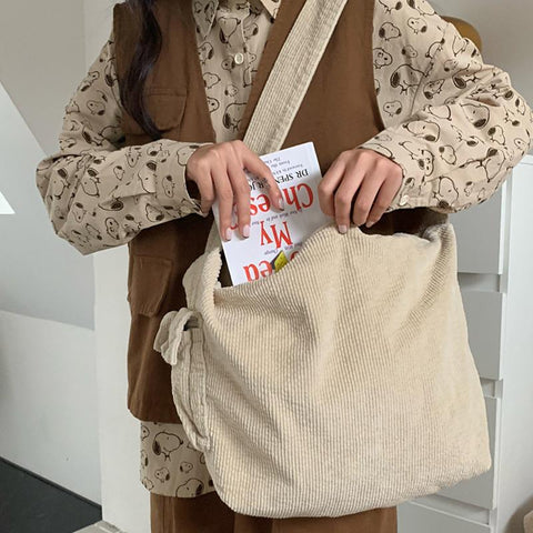 Fashion Solid Color Shoulder Bag with Side Pocket Girl Autumn-BS00416-Veeddydropshipping