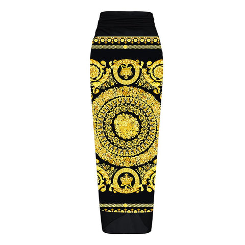Gold Double-sided Printed Bikini One-piece Strap Sexy Waist Swimsuit Independent-OS00025-Veeddydropshipping