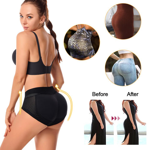 Seamless Fake Booty Hip Pad Panties-WF00781-Veeddydropshipping