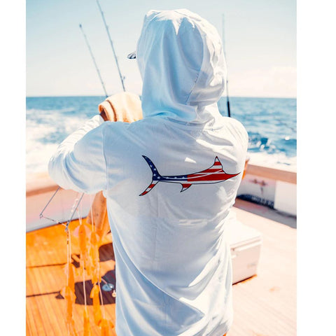 Summer Men&#39;s Hooded Long Sleeve Performance Fishing Shirts Jersey -OS00604-Veeddydropshipping