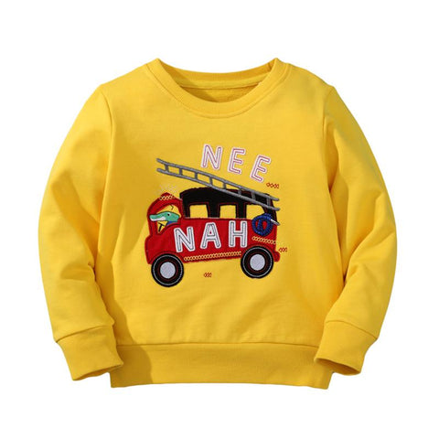 Jumping Meters Boys Long Sleeves Shark Embroidery Pattern Sweatshirts Kids-TB01344-Veeddydropshipping