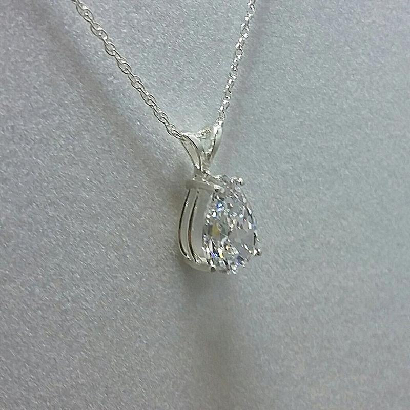Water Drop Cubic Zirconia Crystal Women Necklace Simple -JW01344--Veeddydropshipping