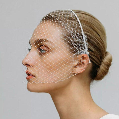 Wedding Accessory Short Blusher Veil-WF01444-Veeddydropshipping