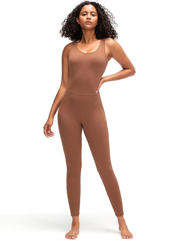 2023 Pad Cross Back One Piece Jumpsuit Air Yoga Sets Sports Outfit Suits -OS00792-Veeddydropshipping