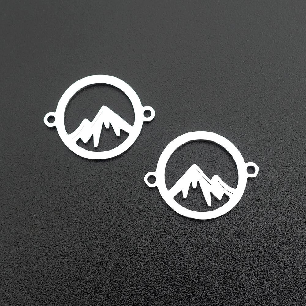 Mountain Connectors Hill Stainless Stee Diy Bracelet Making-JW01639-Veeddydropshipping