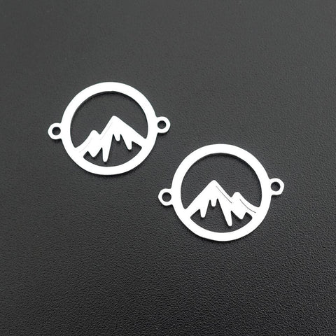 Mountain Connectors Hill Stainless Stee Diy Bracelet Making-JW01639-Veeddydropshipping