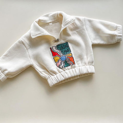 Winter Warm Boys Clothing Sets Thicken Half-Zip Fleece Jacket-TB01229-Veeddydropshipping