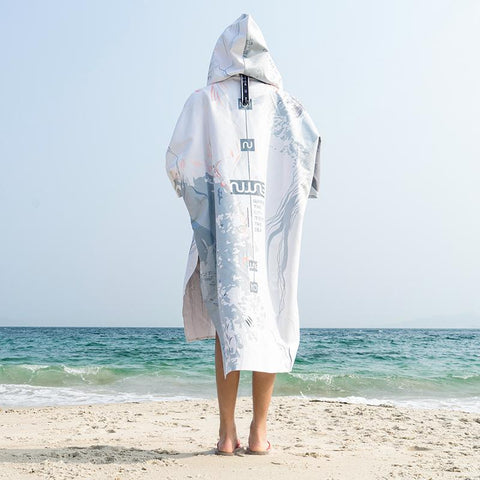 Quick Dry Microfiber Poncho Towel For Adults Men Women Surf Beach Wetsuit Changing-OS00114-Veeddydropshipping