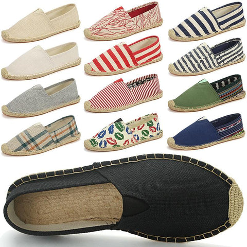 Breathable  Casual Shoes Slip-On Hemp Shoes Graffiti-BS01349-Veeddydropshipping