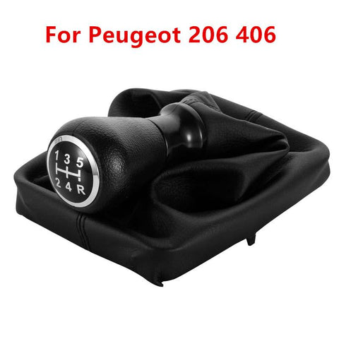 For Peugeot 307 CC 308  206 406 5-Speed Gear Shift Knob With Collars-AM00062-Veeddydropshipping