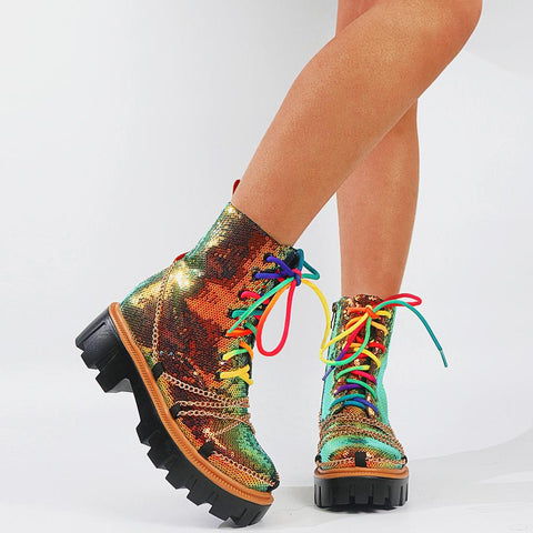 Trendy Fashion Platform Shoes Women&#39;s Boots-BS01015-Veeddydropshipping