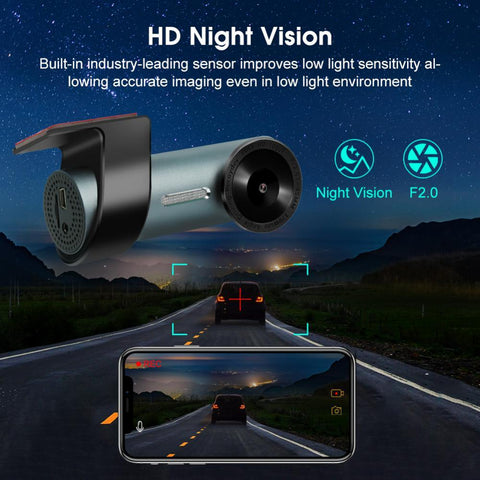 Dash Cam For Car HD Night Vision WIFI Dual-lens Vehicle DVR USB-AM00710-Veeddydropshipping