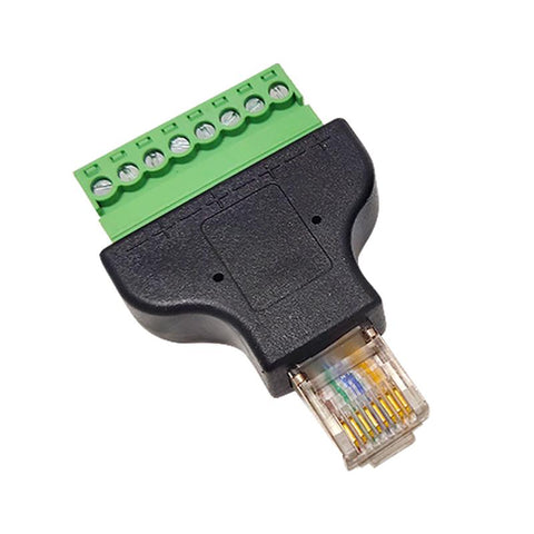 rj45 to screw terminal Block 8p connector ethernet rj45 Male Female to 8 pin screw -CE00232-Veeddydropshipping