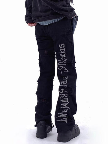 Embroidered Jeans Y2k Jeans Fashion Boyfriend Style-MF00651-Veeddydropshipping