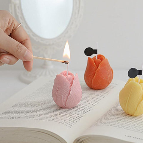 Tulip Candle Aroma Decoration Wedding-HA00369-Veeddydropshipping
