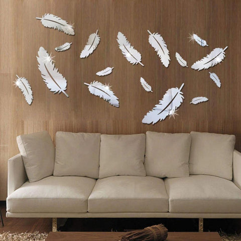 Self-adhesive Mirror Sticker Acrylic Wall Paper DIY 3D-HA00231-Veeddydropshipping