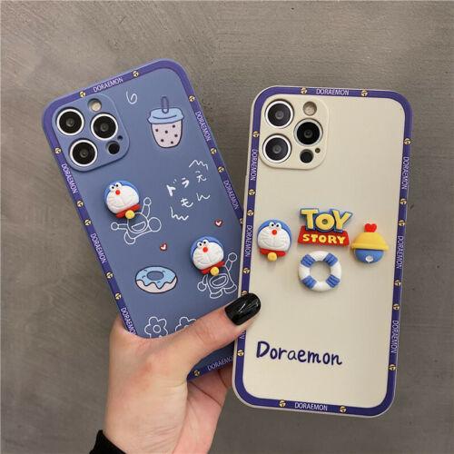 Cute 3D Anime Doraemon Phone Case Silicone Protective Case For Iphone 11/12/13-PA00159-Veeddydropshipping
