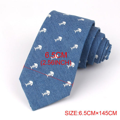 Denim Suits Slim Neck Ties-WF01137-Veeddydropshipping