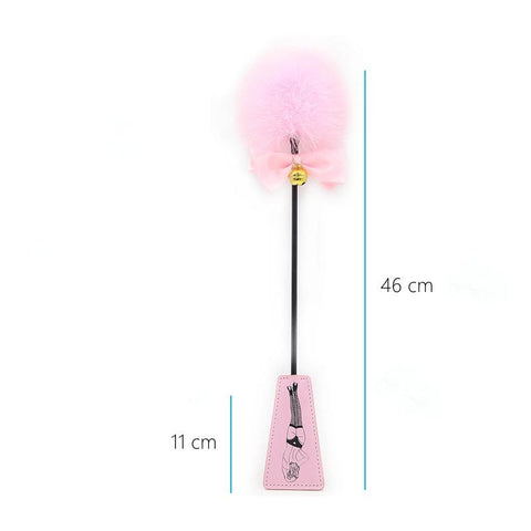 Flirt Tickle Erotic Feather with Fetish Punish Leather Spank Whip for Men Women -BH01336-Veeddydropshipping