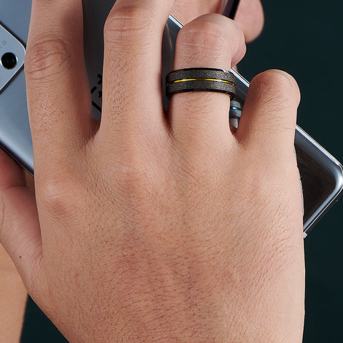 Carbide Wedding Rings for Men Bule Engagement Charm Jewelry -JW00407-Veeddydropshipping
