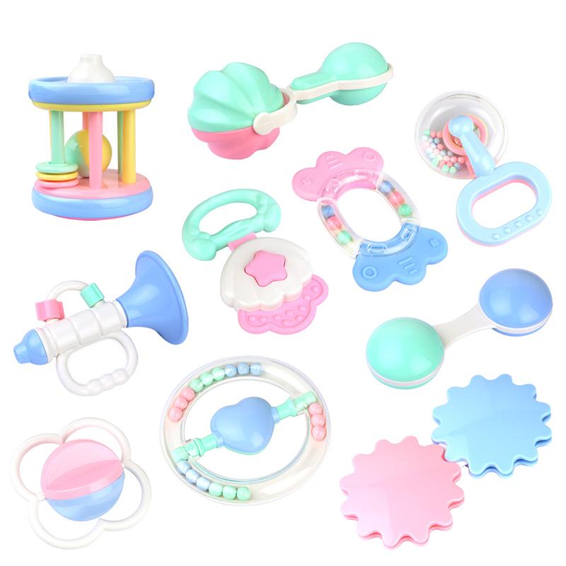 Newborn Baby Teether Rattles Mobiles Plastic Hand Shaking Bell Toy-TB00828-Veeddydropshipping