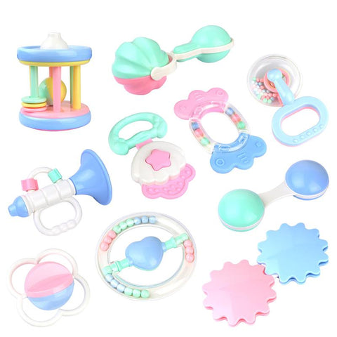 Newborn Baby Teether Rattles Mobiles Plastic Hand Shaking Bell Toy-TB00828-Veeddydropshipping