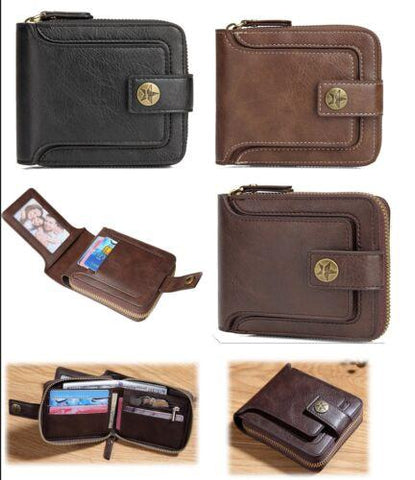 Genuine Soft Leather RFID Protection Wallets-MF00752-Veeddydropshipping