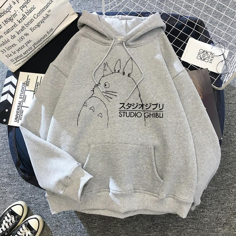 Japanese Anime Cartoon Totoro Hoodie Women Kawaii Hoodeis Miyazaki-TB01325-Veeddydropshipping