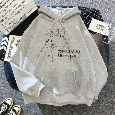 Japanese Anime Cartoon Totoro Hoodie Women Kawaii Hoodeis Miyazaki-TB01325-Veeddydropshipping