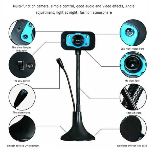Web Cameran Microphone  Video Calling Conferencing Work-CO00250-Veeddydropshipping