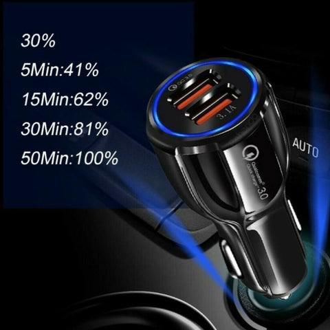 Dual USB Car Charger Adaptive Fast Adapter Micro USB-PA01186-Veeddydropshipping