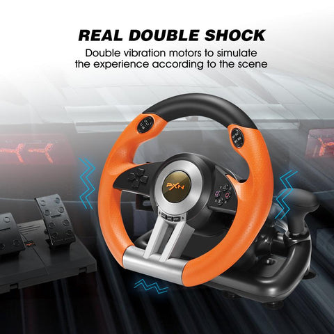 Gaming Steering Wheel Volante PC Racing Wheel 180° Universal PXN V3 Pro with Pedals -CE01330-Veeddydropshipping