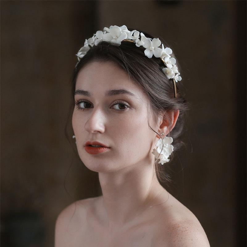 Freshwater Pearls  Flower Wedding Women Hair Jewelry -JW00517-Veeddydropshipping