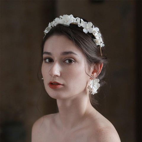 Freshwater Pearls  Flower Wedding Women Hair Jewelry -JW00517-Veeddydropshipping