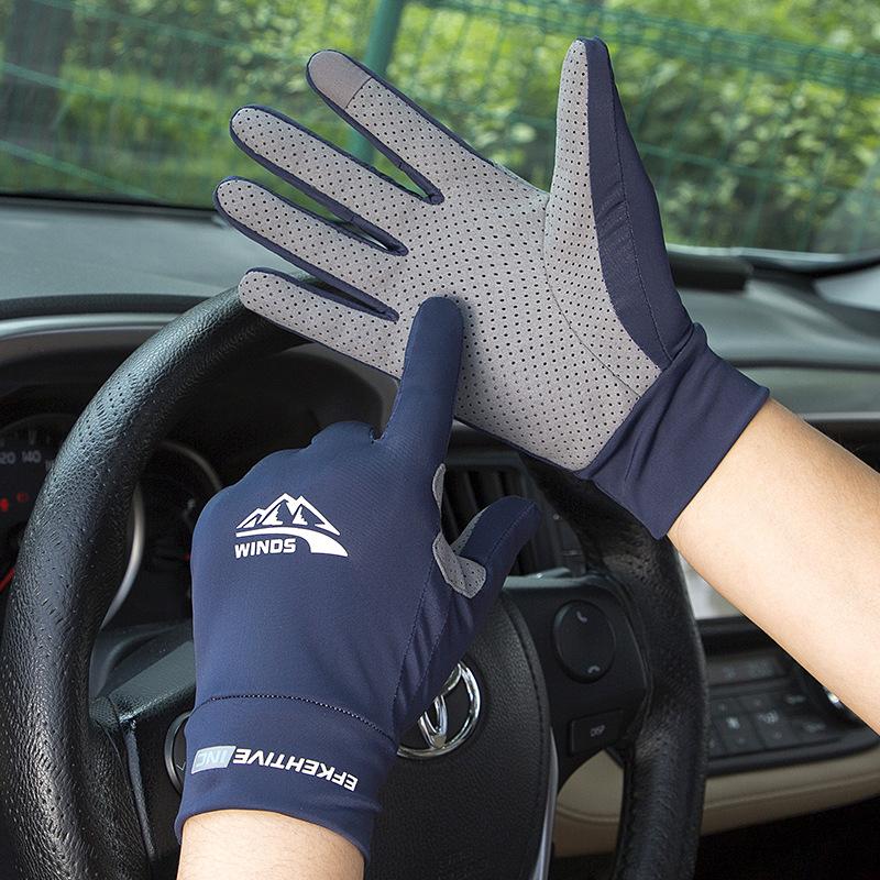 Outdoor Fishing Cycling Gloves Summer Thin Ice Silk Breathable Male Sports Running -OS01181-Veeddydropshipping