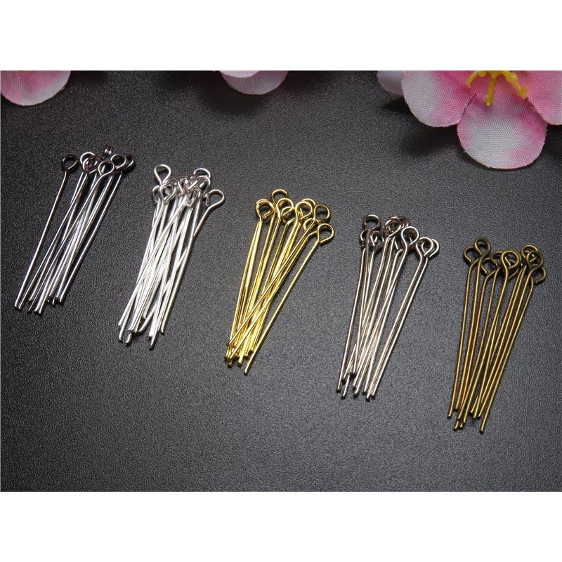 Rhodium Metal Eye Head Pins Findings For Jewelry Making Supplies DIY -JW01616-Veeddydropshipping