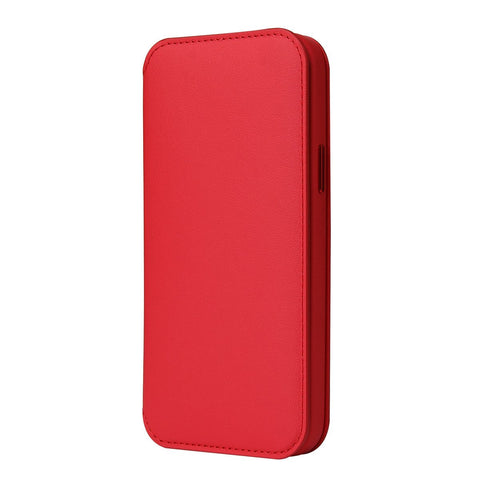 Apply to IPHONE 12 half original leather clamshell card holder electroplated-PA00186-Veeddydropshipping