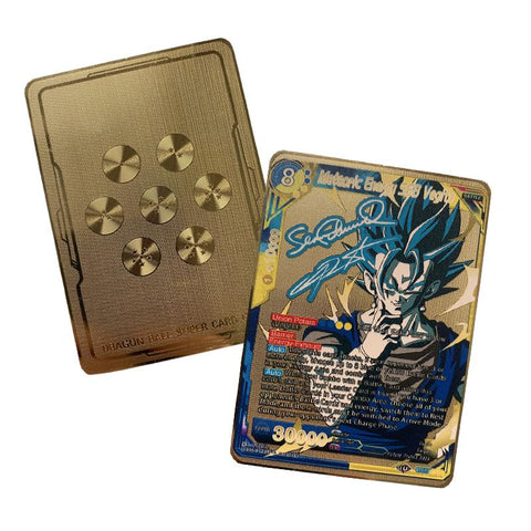 New Dragon Ball  Gold Card  Anime Super Saiyan Series Signature Metal Card-TB01604-Veeddydropshipping