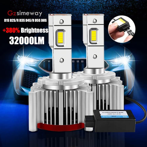 2PCS Car Light D1S D4S D2S LED Canbus Headlight D3S D1R D2R D3R D4R-AM00025-Veeddydropshipping