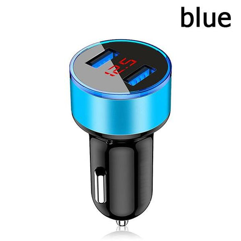 3.1A QC3.0 2 USB Car Charger 12-24V LED Digital Car Adapter-PA01124-Veeddydropshipping