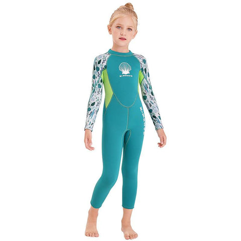 girls wetsuit diving suit 2.5MM neoprene  swimsuit girls long sleeve  surfing-OS00060-Veeddydropshipping