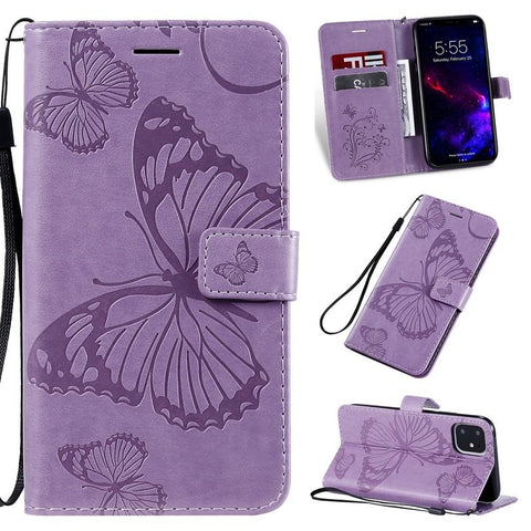 Wallet Flip Butterfly Leather Case For Huawei Honor view 5A 6X 7X-PA00271-Veeddydropshipping